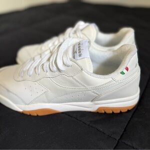 Diadora Cream Sneakers with Tan Sole